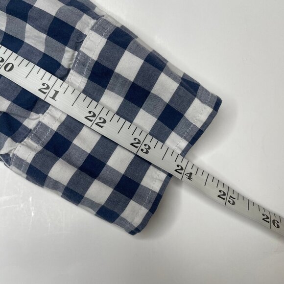 J.Crew Slim Fit Navy Blue Gingham 100% Cotton Lightweight Button Down Shirt Sm - Picture 8 of 12